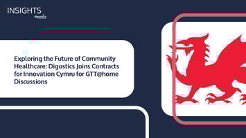 Healthcare professional showing patient results on a tablet 