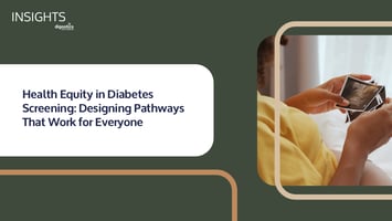 Healthcare professional showing patient results on a tablet 